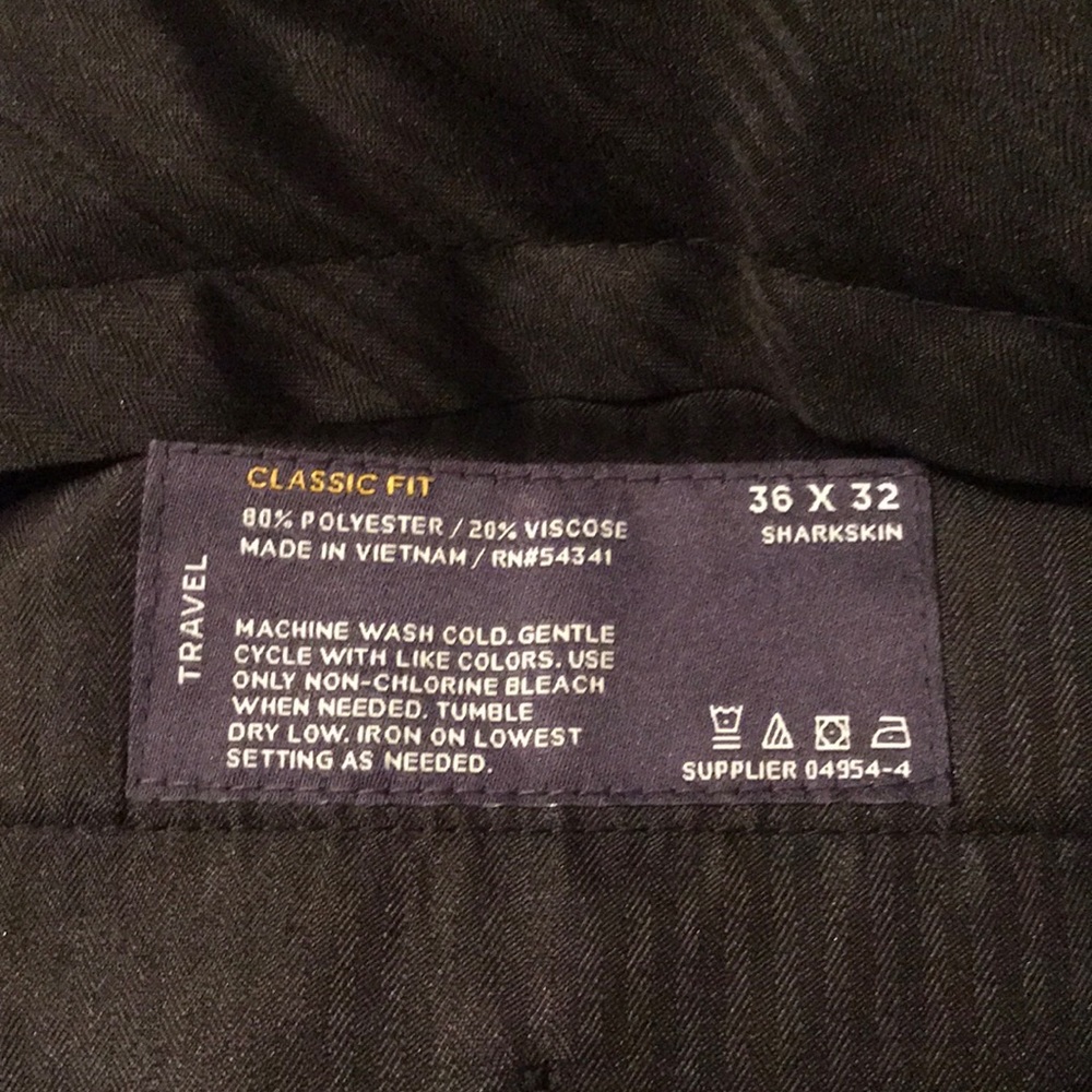 Men’s black suit set blazer 44R pants 36x32 - Picture 6 of 6